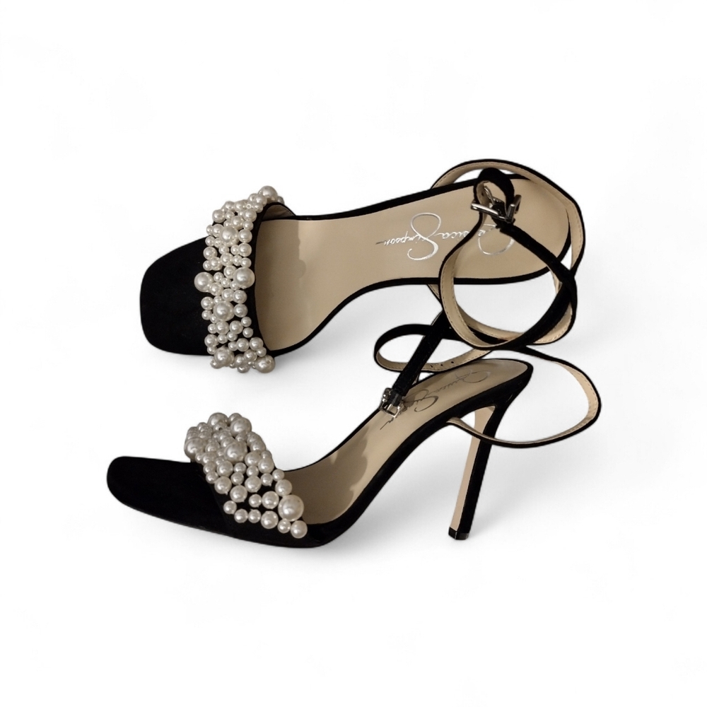 Jessica Simpson Suede Pearl Stiletto  Sandals 🔥